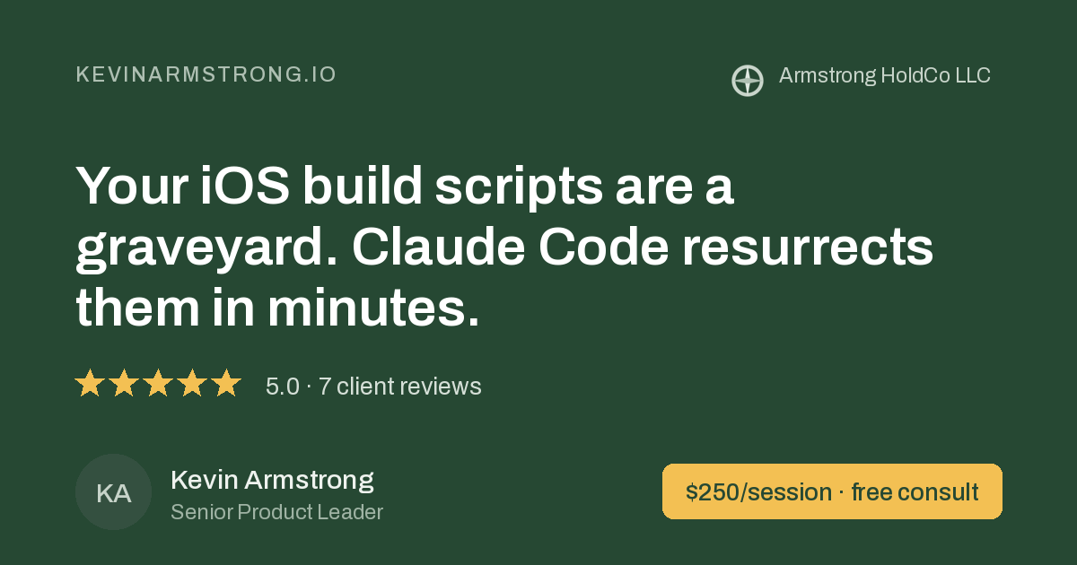 Your iOS Build Scripts Are a Graveyard. Claude Code Resurrects Them in ...